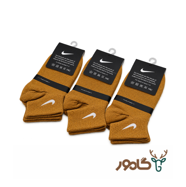 جوراب نیم ساق نایک خردلی جوراب نیم ساق نایک